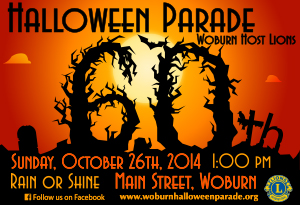 woburn lions halloween parade poster